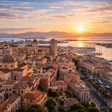 Cagliari city view